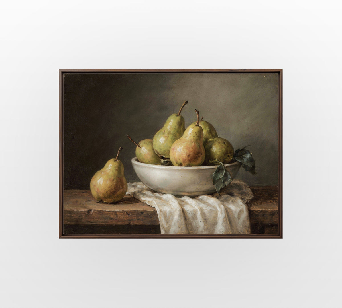 Green Pear Bowl - Hand-Painted Artwork - #ART-BT-S-04