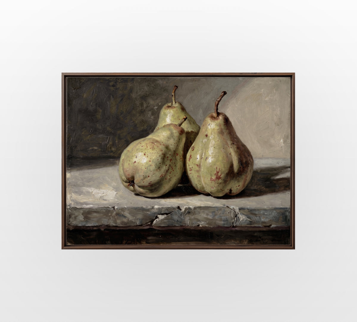 Three Ripe Pears - Hand-Painted Artwork - #ART-BT-S-06