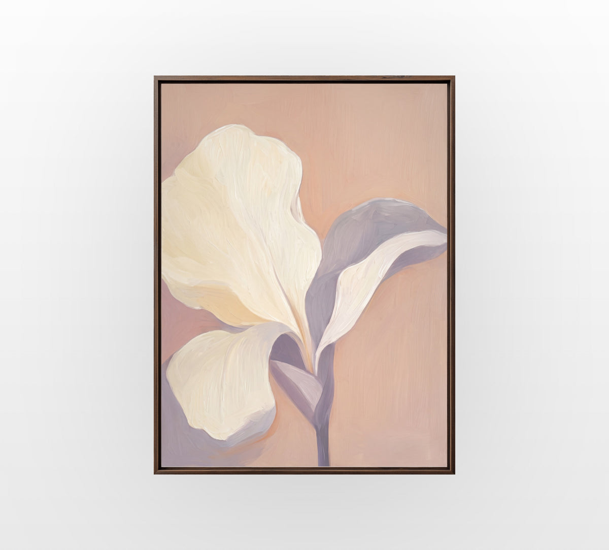 Ivory Iris Study - Hand-Painted Artwork - #ART-BT-S-09