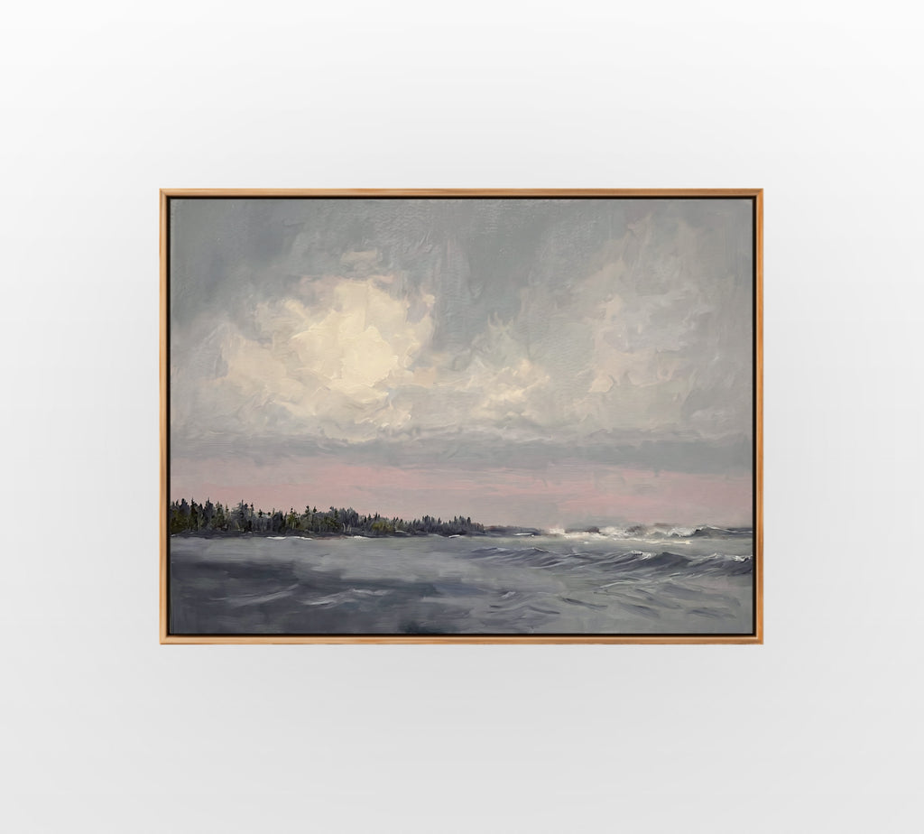 Rose Sea Dusk - Hand-Painted Artwork - #ART-MI-S-018