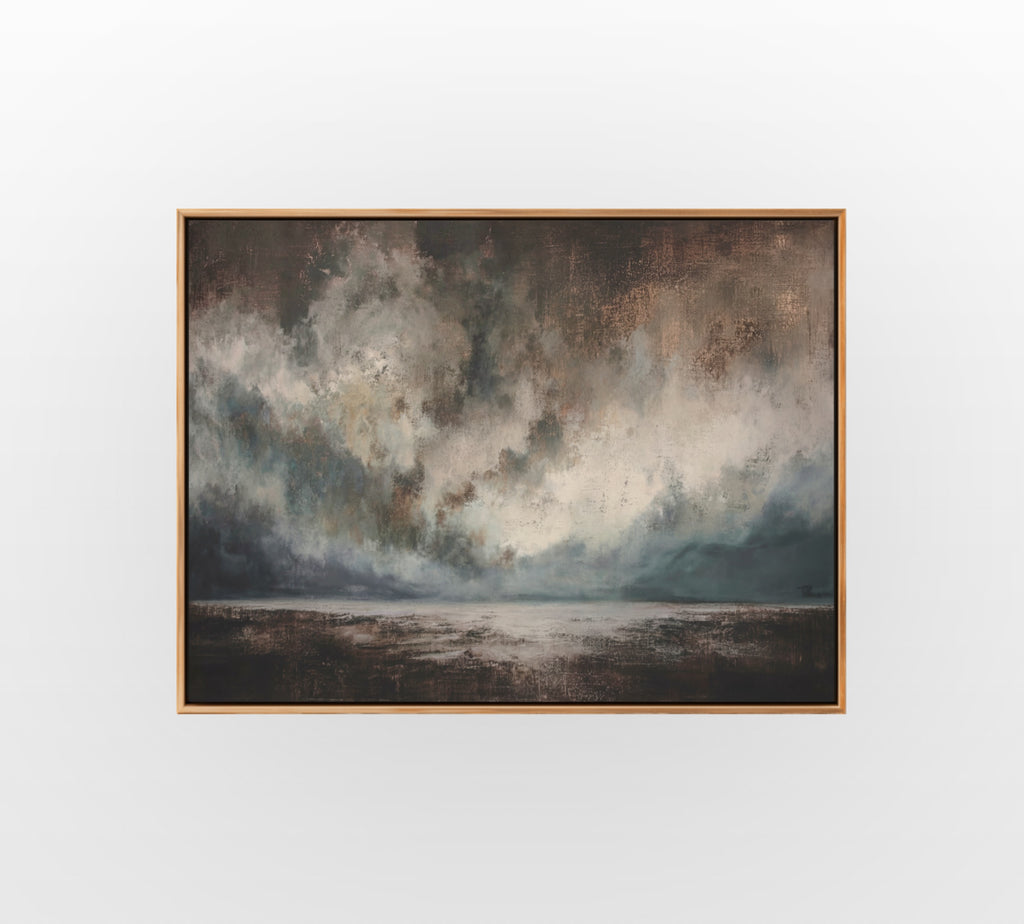Soft Horizon Ligne - Hand-Painted Artwork - #ART-MI-S-06