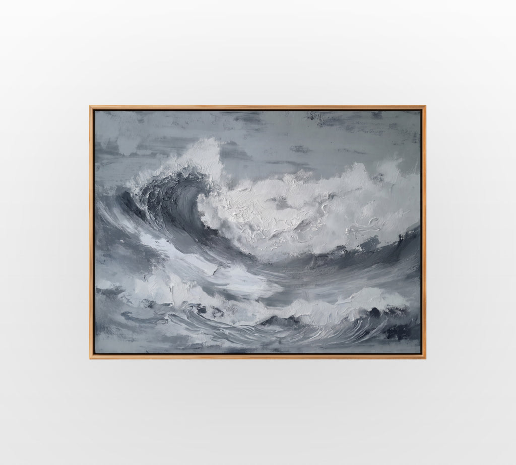 Bold Blue Wave - Hand-Painted Artwork - #ART-OS-S-02