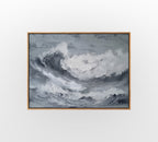 Bold Blue Wave - Hand-Painted Artwork - #ART-OS-S-02