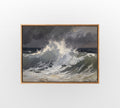 Grey Ocean Gale - Hand-Painted Artwork - #ART-OS-S-03