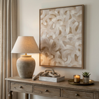 Ivory Ribbon Flow - Hand-Painted Artwork - #ART-AB-S-013